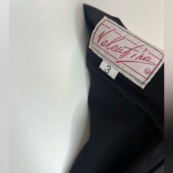 Valentina Vintage BlackSheer Silk with MetallicSilver Slits FullLength MaxiSkirt - Picture 16 of 16